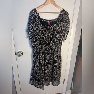 Merona Dress Geometric Print Short Sleeve Size 4X Fits Like 3X